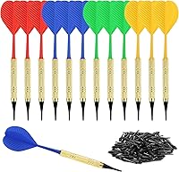 Vista 14 de Accmor Soft Tip Darts, Bar Dart, Plastic Tip Darts Set, Attach Extra 100 Black 2BA Replacement Tips, Soft Tip Darts for Electronic/Plastic Dartboard