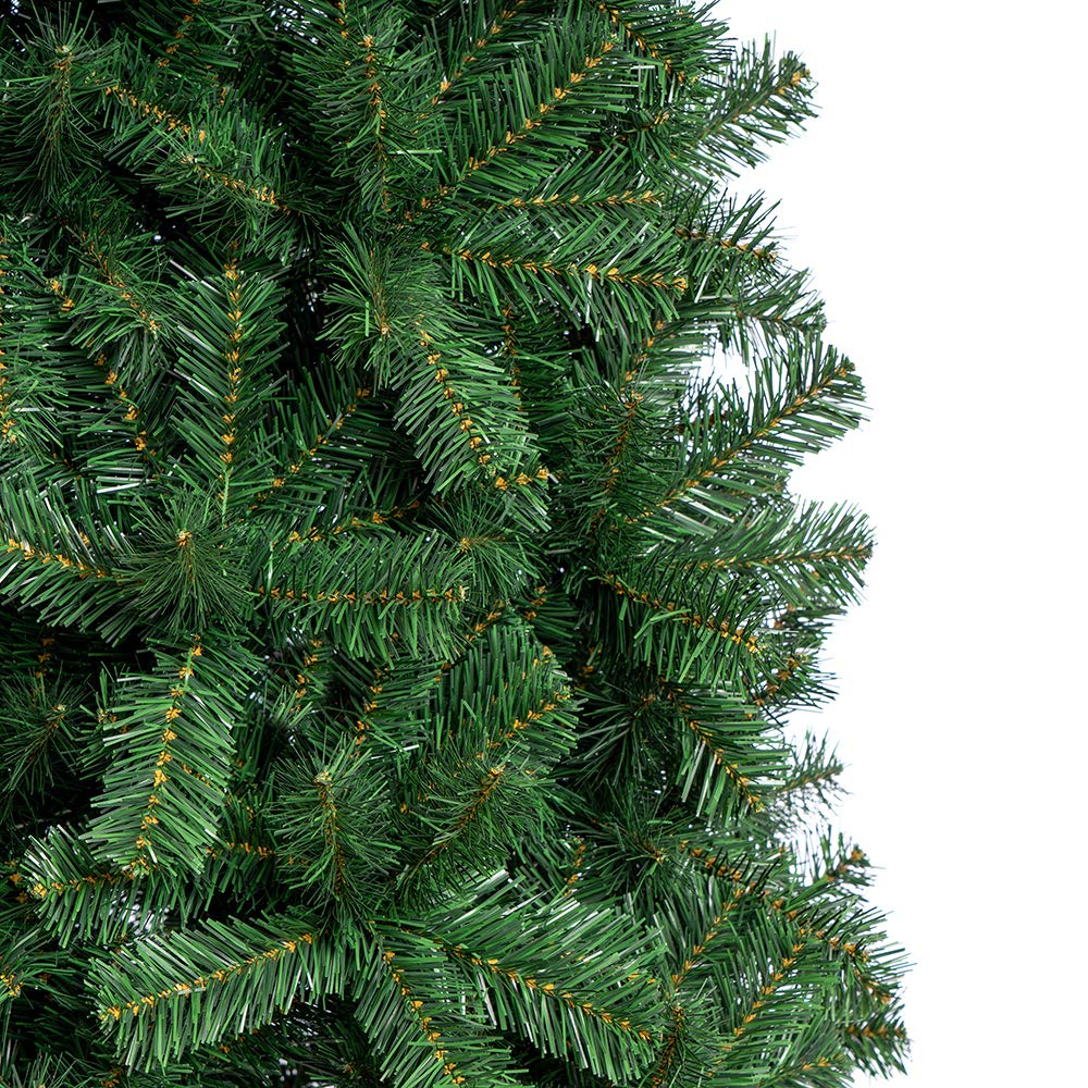 Nataland Albero di Natale Artificiale Verde Slim Modello Avert Altezza 180 Cm, Abete Super Folto con Effetto Realistico e Rami Con Aghi Anticaduta