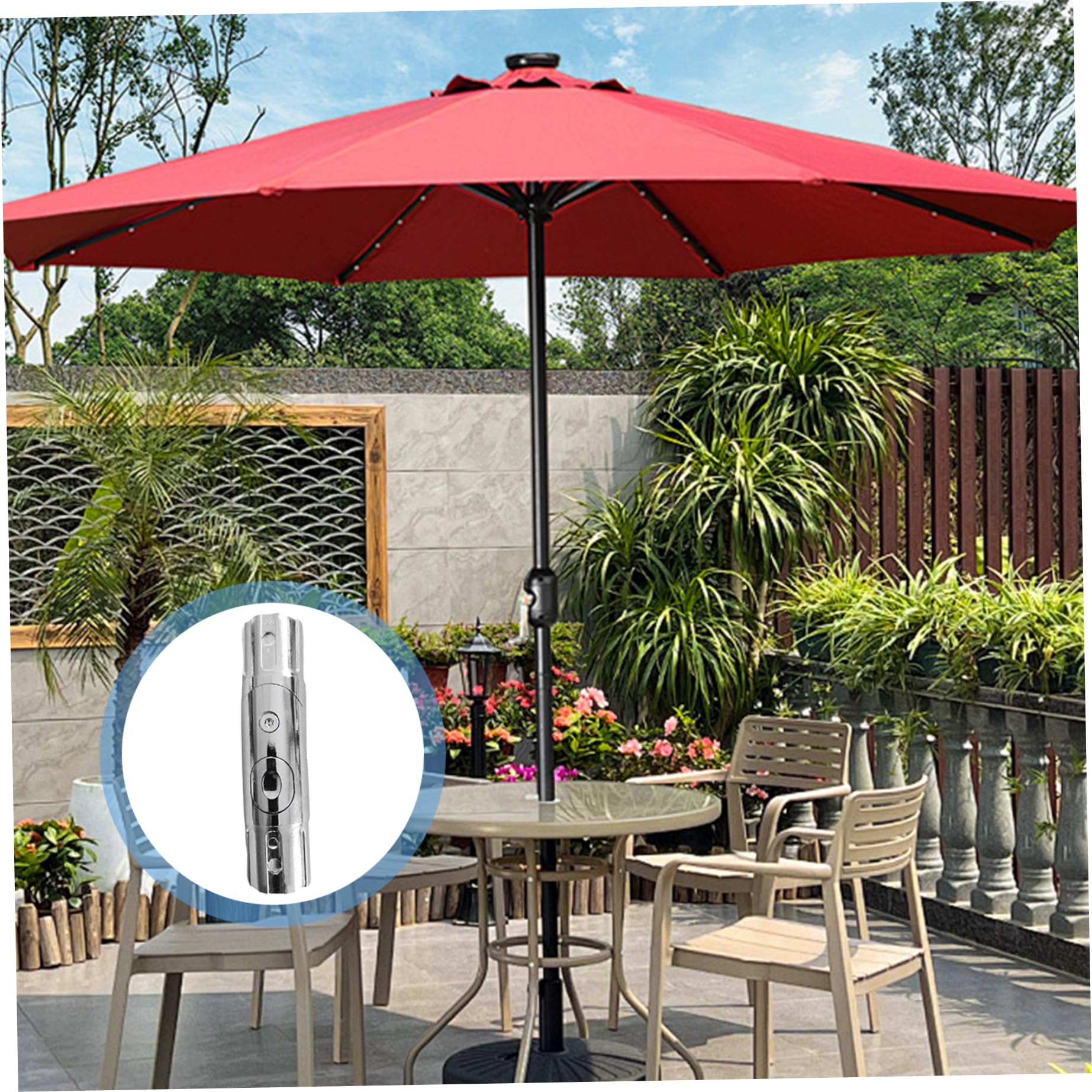 Patio Umbrella Replacement Parts Patio Umbrella Replacement Pole - 1.4x5.5  Inch Adjustable Tilt Angle For Outdoor Shade Adjustable Tilt Patio Umbrella  Pole, image size:1845x1845