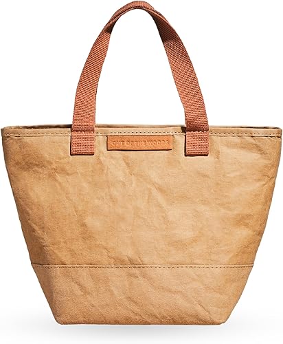 Out of the Woods Bolsa de almuerzo aislada resistente al agua, bolsa de almuerzo ligera y reutilizable, enfriador de almuerzo vegano con asas, bolsa