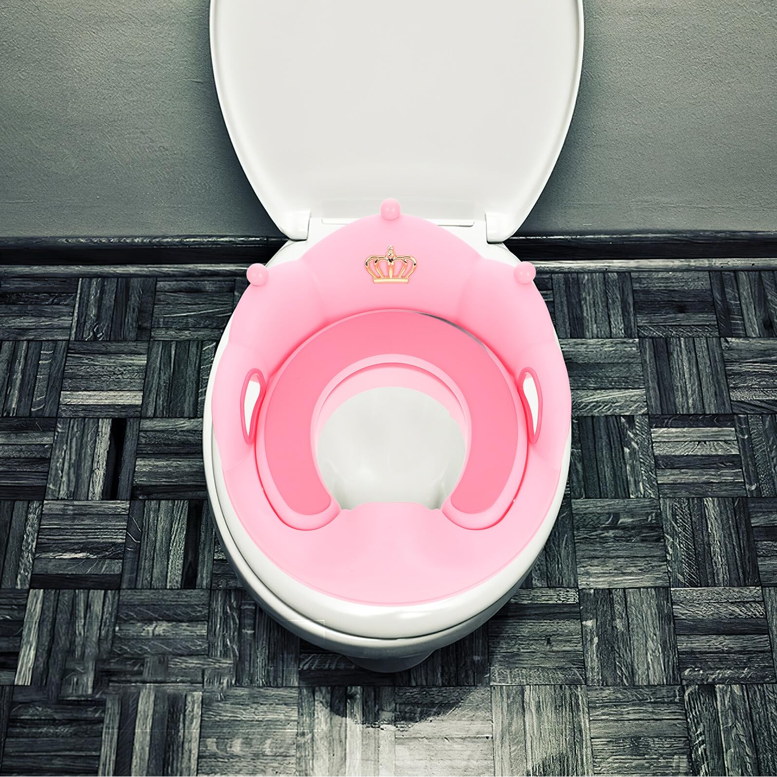 Gatuida Riduttore Wc per Ragazzo Ragazza Unisex con Scaletta Antiscivolo e Cuscino Morbido, Sedile Addestramento Vasino in Polipropilene Resistente per Casa e Viaggio, Vasino Portatile