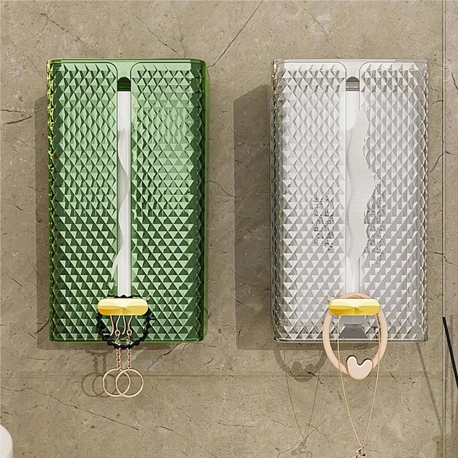 Porta fazzoletti moderno montato a parete, porta, igienici, for bagno, ufficio, soggiorno, ristorante, scrivania Per Cucine(Green)