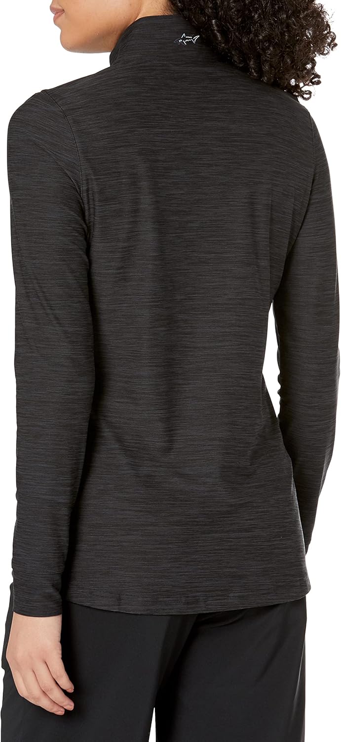 Greg Norman Women's L/S Heathered 1/4-zip Mock - Image 2