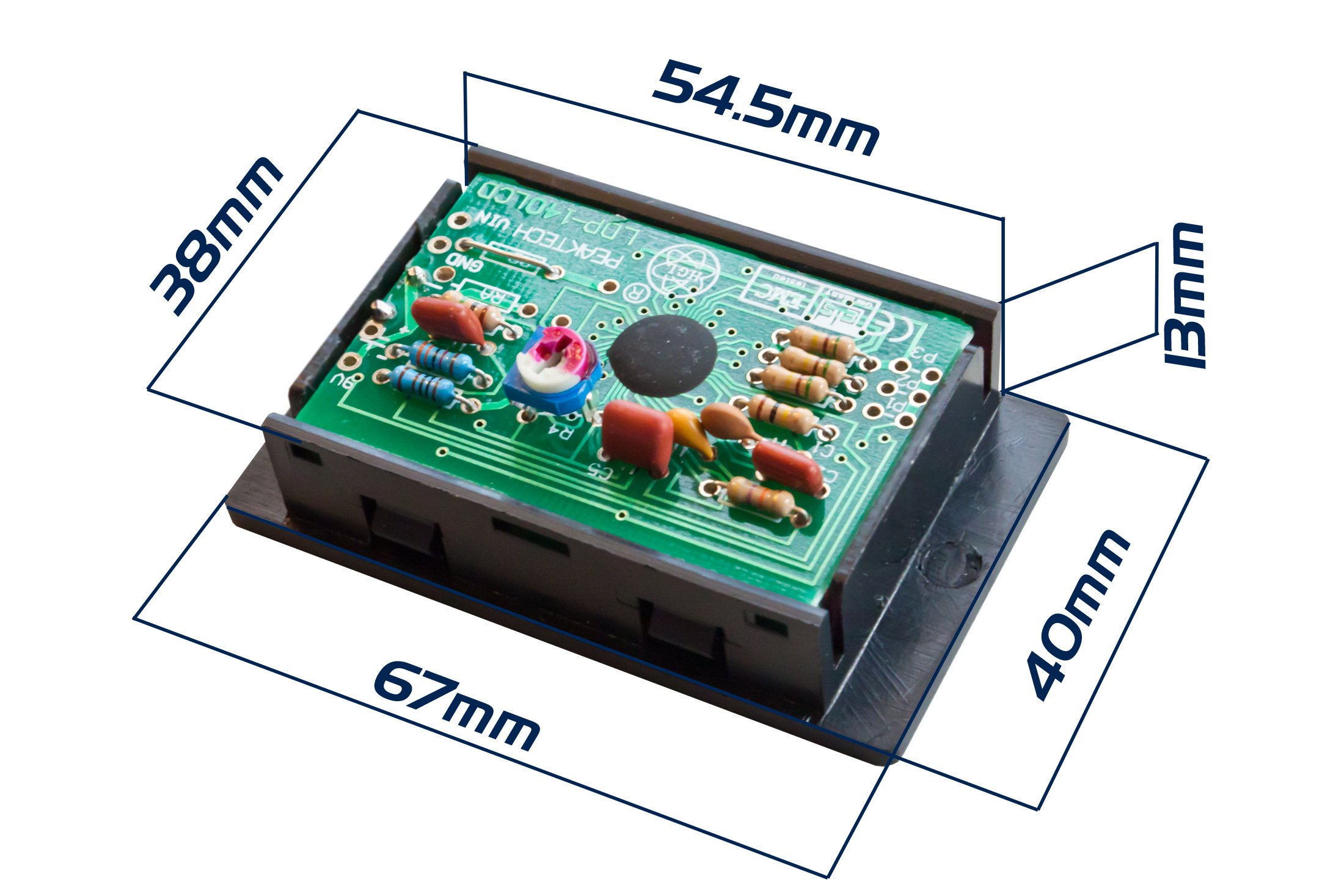 PeakTech LDP-140 - Moduł Woltomierza LCD ~ 13 mm wysokości cyfr z podświetleniem