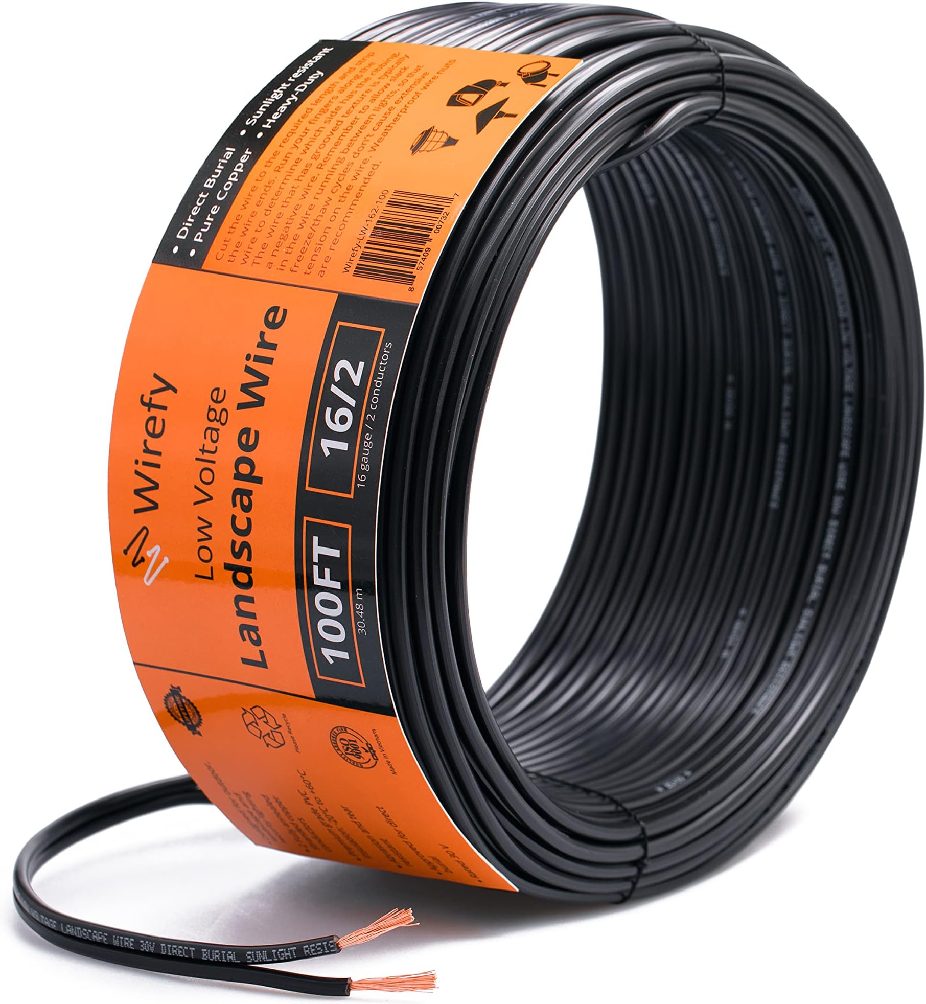 16/2 Low Voltage Landscape Lighting Wire - 16-Gauge 2-Conductor 100 Feet