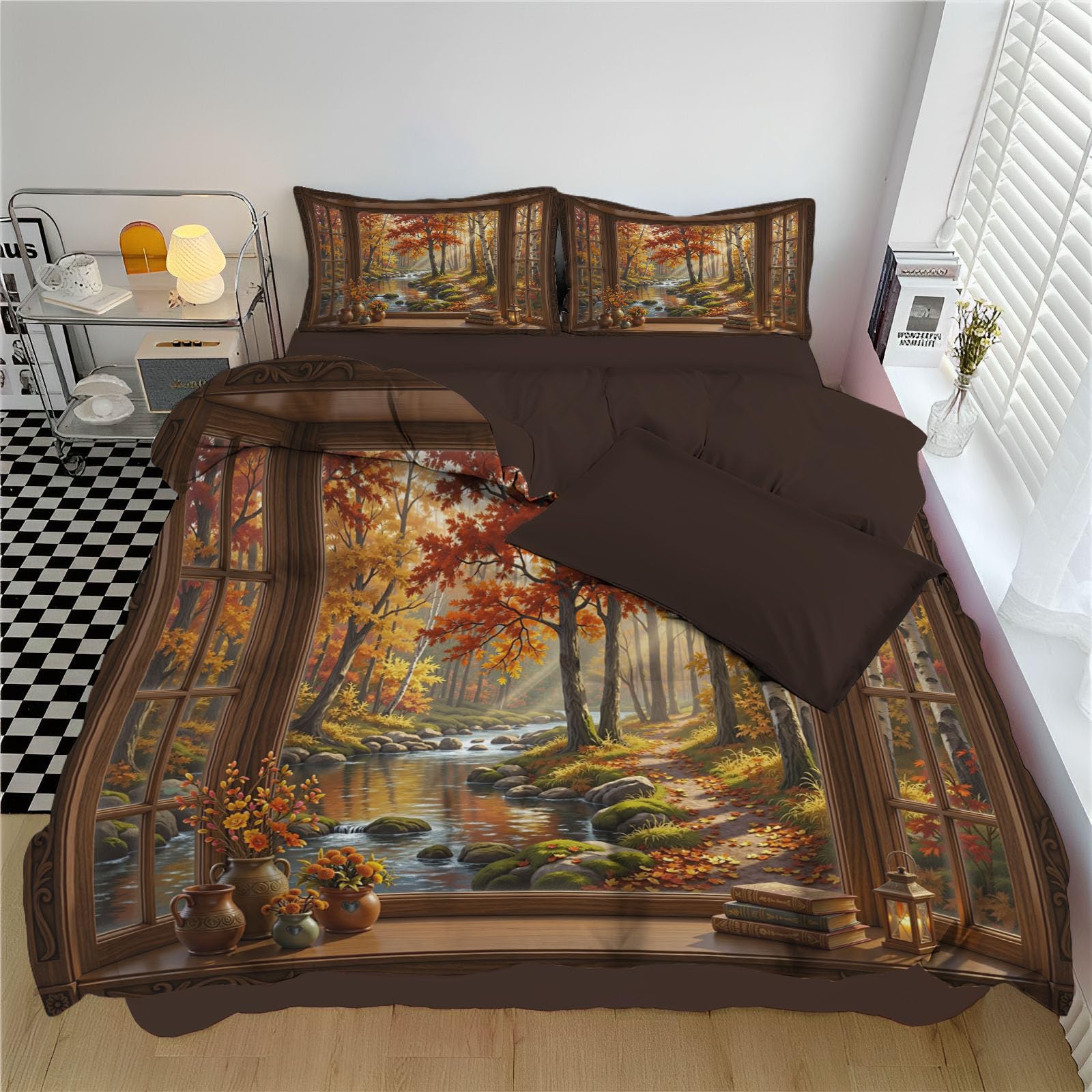 Housse de couette 240x260cm avec 2 taies d'oreiller 65x65cm