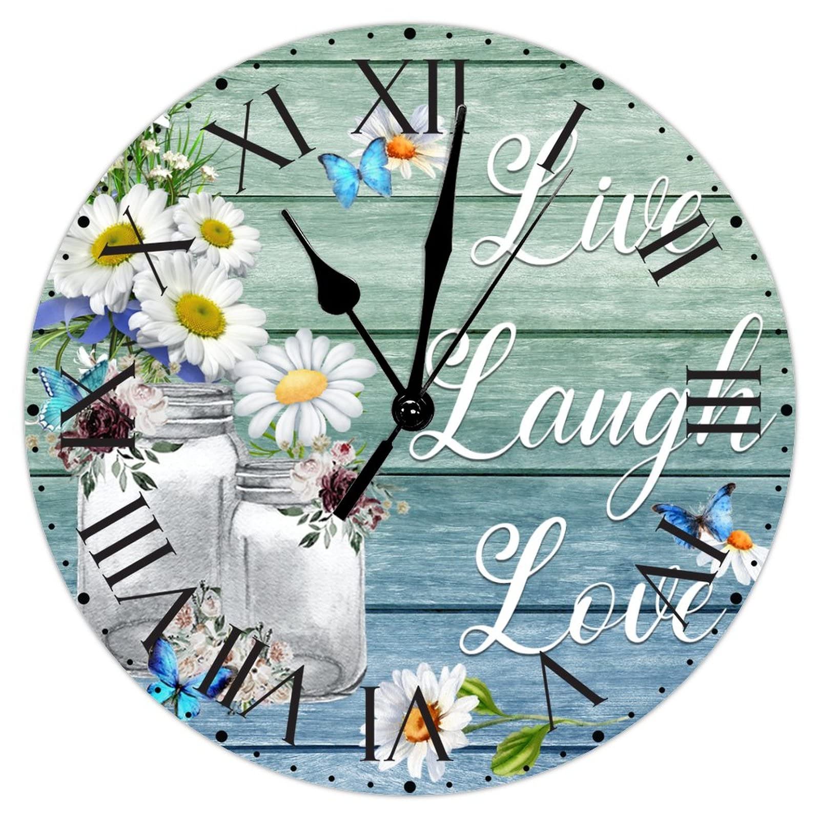 Horloge murale sans tic-tac pour chambre et bureau contre les bruits nocturnes