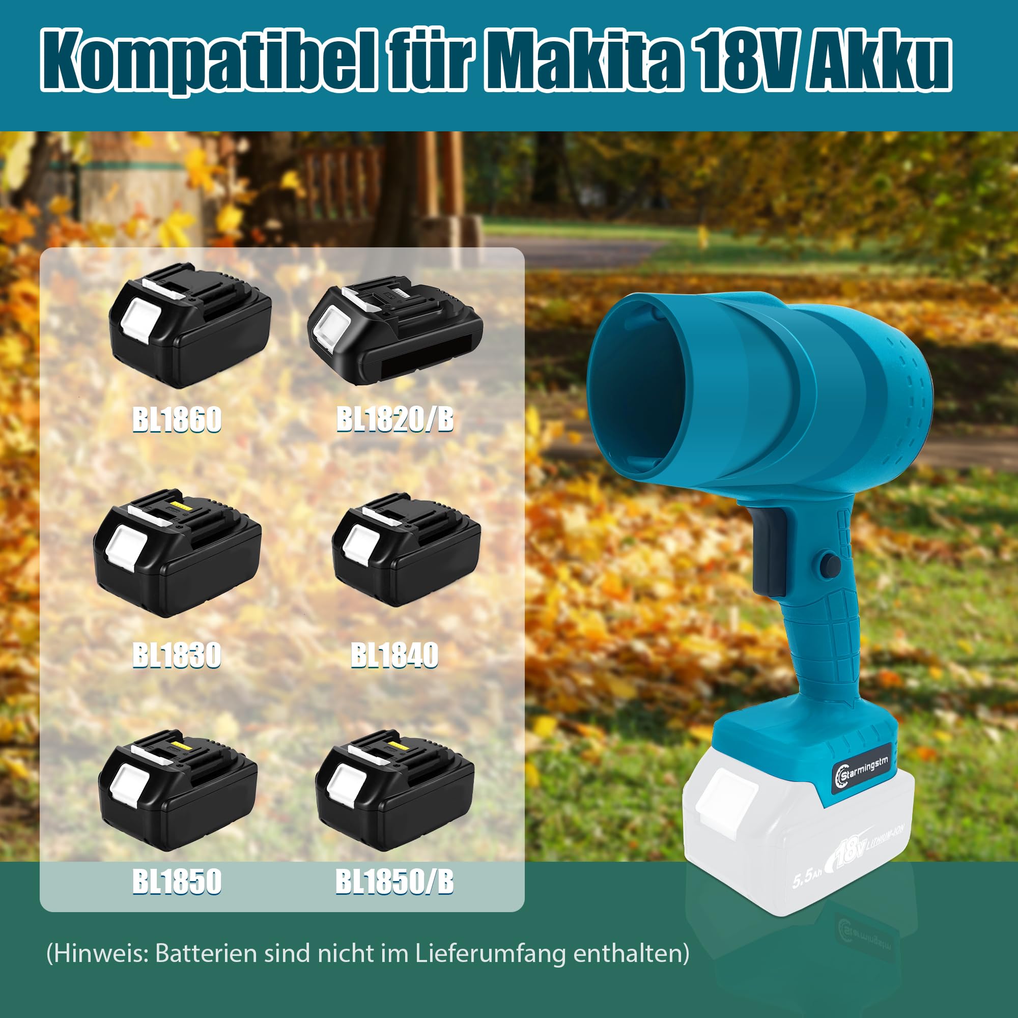 Turbo Jet Gebläse Für Makita 18V Akku – Bürstenlos, Stufenlos Regelbar, Für Auto & Garten