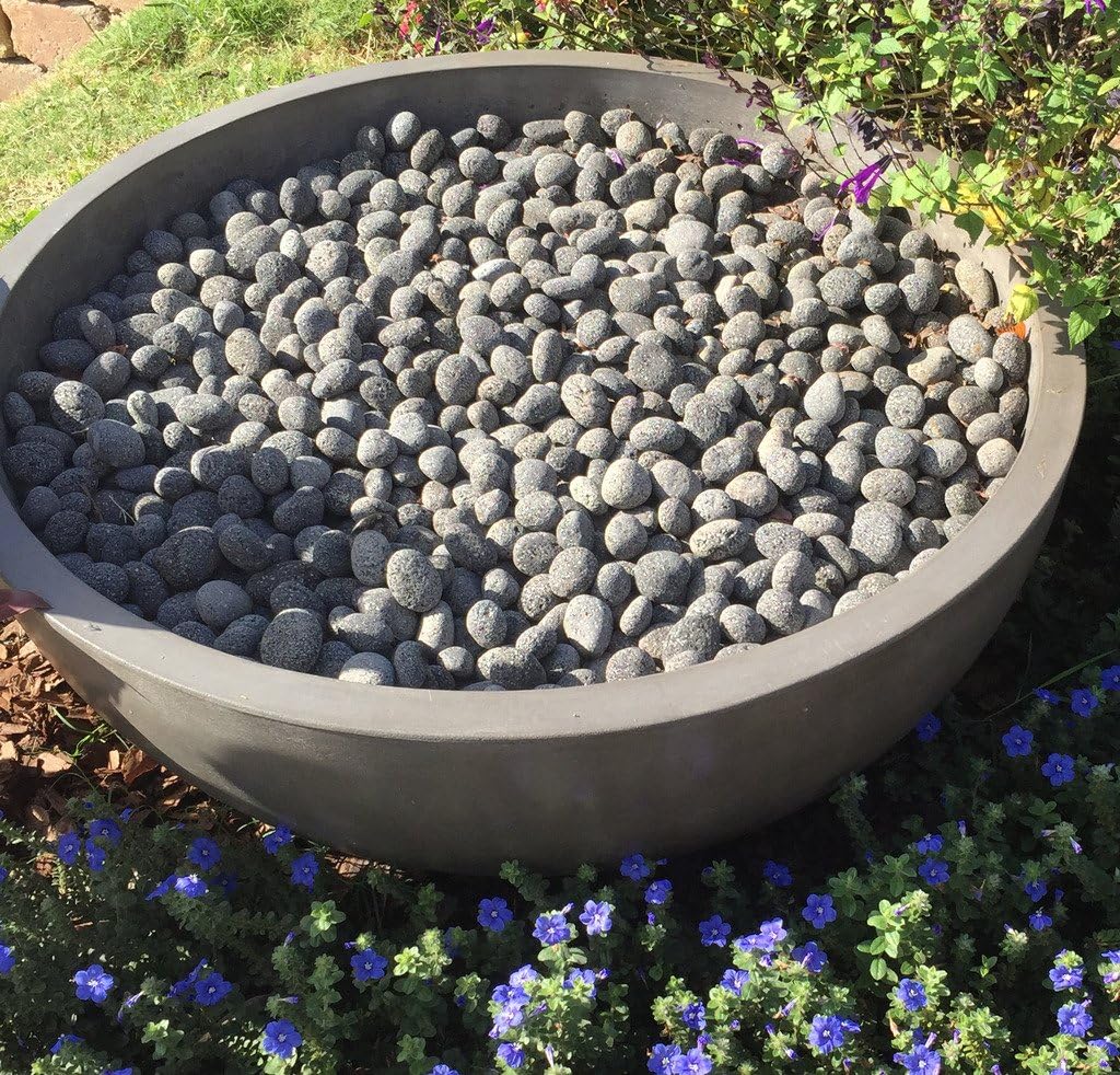 30 lb Lava Pebbles - 3/4 -in - 1-1/2 Natural Tumbled Round Pebbles for Indoor Outdoor Gas Fire Pit Rocks
