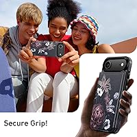 Vista 77 de LETO para iPhone 15 Pro Funda tipo cartera - Tapa tipo folio con patada - Diseños de moda - Tarjetero - Funda protectora para mujeres y niñas - 6.1