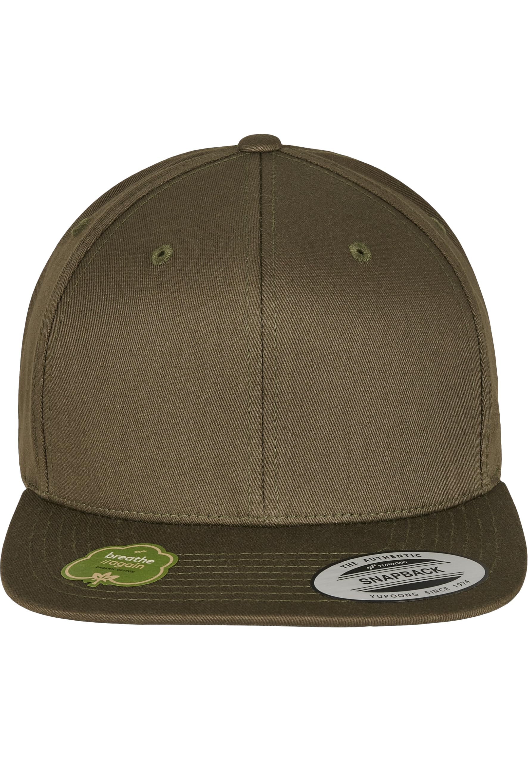 Flexfit Unisex-Adult Organic Cotton Snapback Baseball Cap, Burnt Olive, one Size