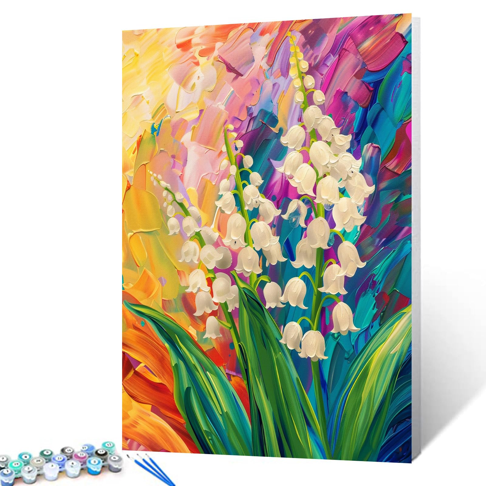 Amazon.com: Aihonmin Lily of The Valley Paint by Numbers for