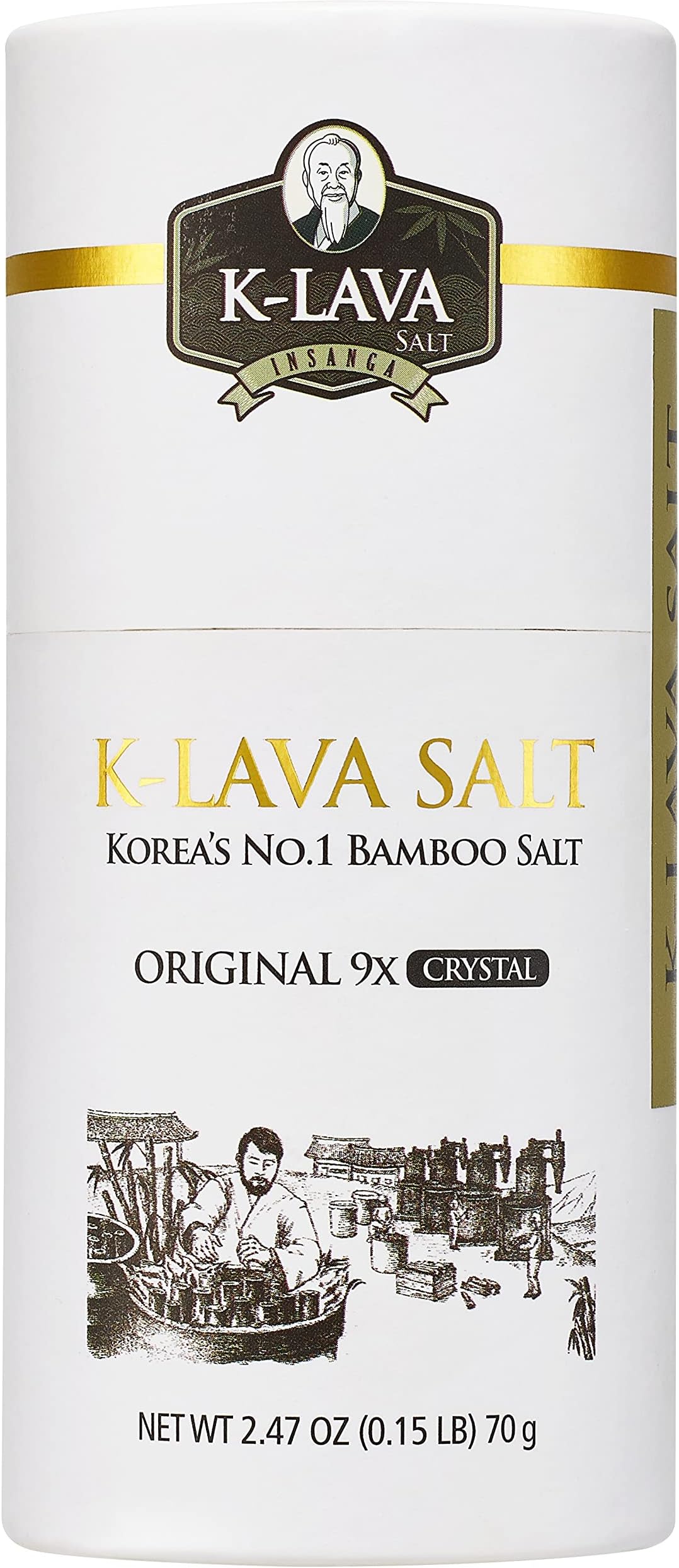 K-LAVA SALT—Korea's No.1 Bamboo Salt—Original 9x, Crystal, 2.47 Ounce
