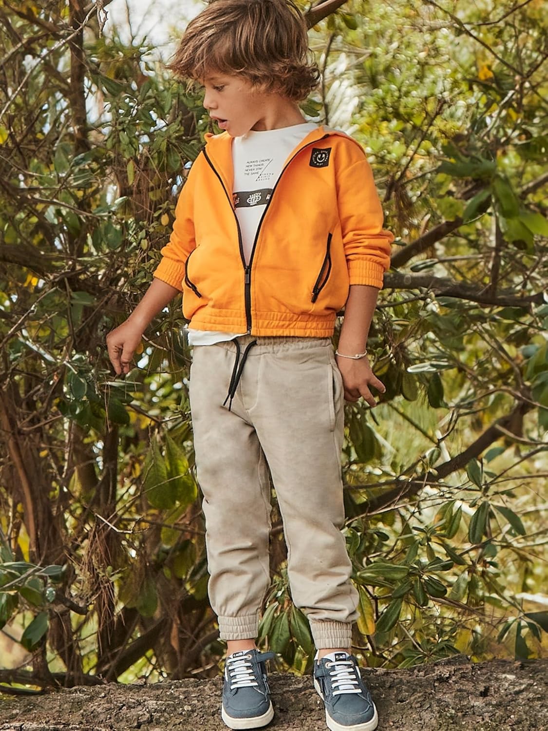 Mayoral Tracksuit w/shirt for Boys Orange