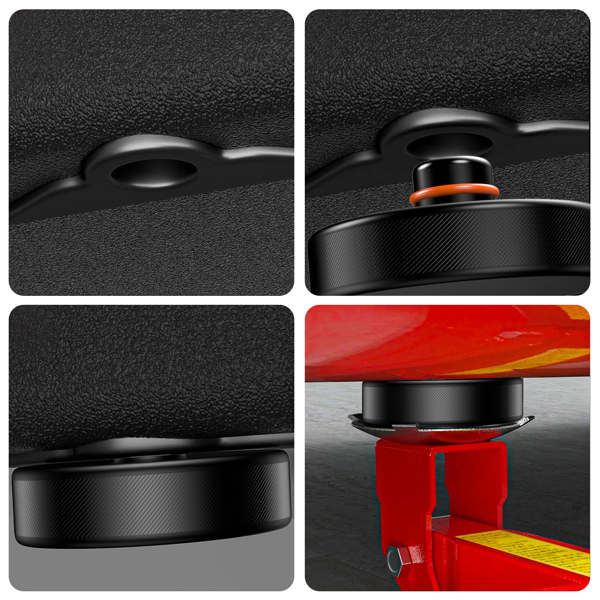 Set 4 Cuscinetti Gomma Per Cric Tesla Model 3/Y/X/S - Jack Pad Protettivo, Con Scatola Di Ricambio - Foto 4