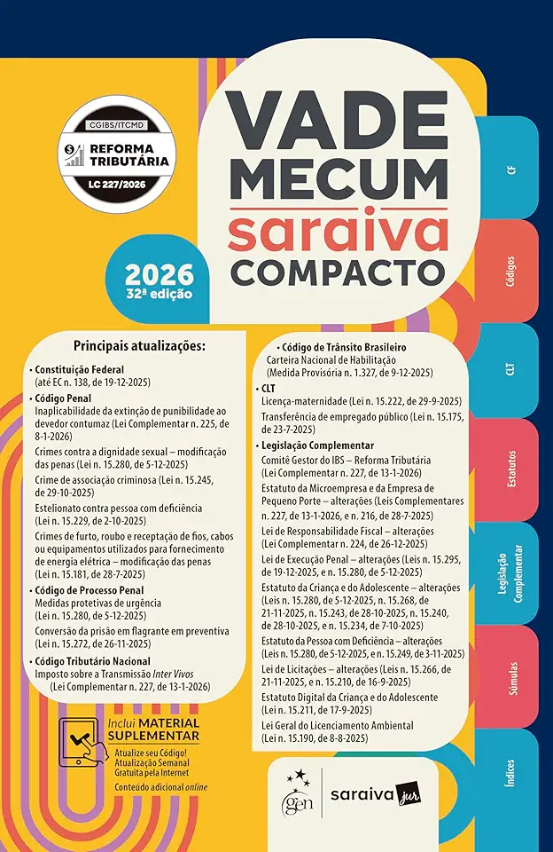 Vade Mecum Saraiva Compacto - 32ª Edição 2026
