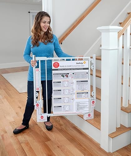 Miniatura 13 de Safety 1st, Puerta Lista para Instalar en Cualquier Parte, Sin Complicaciones, Blanca, para Espacios de 29 pulgadas a 42 pulgadas