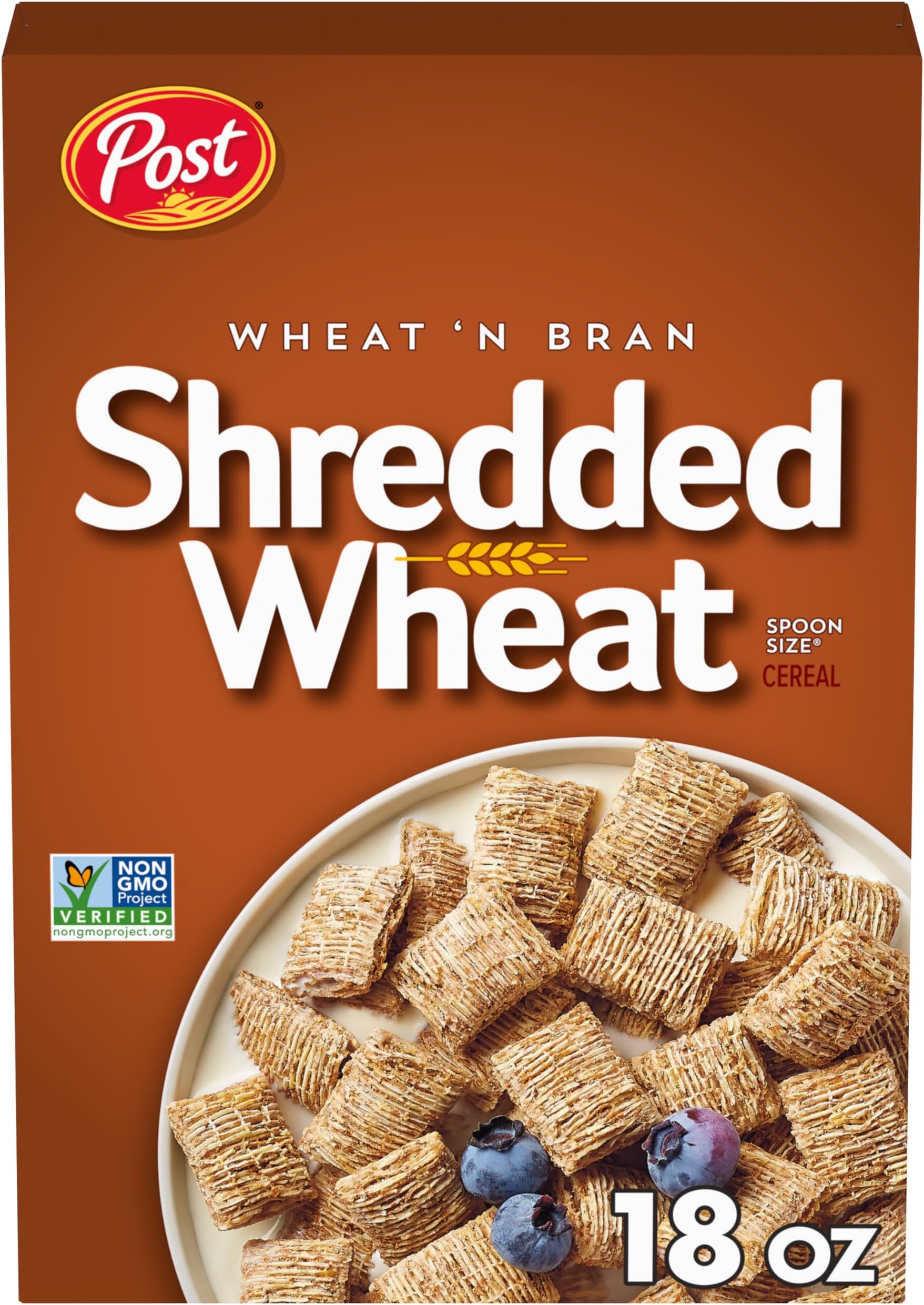 Wheat n Bran® Shredded Wheat Breakfast Cereal Excellent Source of Fibre Kosher 510ml (1 Pack)