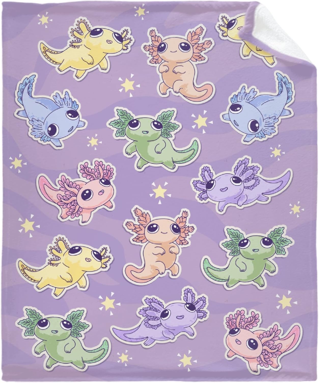 Maitreya Color Axolotl Blanket for Girl and Boy Oversize 90