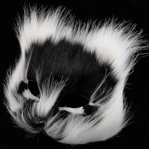 Miniatura 7 de NOLITOY Máscaras de ojos de Halloween, zorro, medias máscaras de zorro, máscaras peludas de media máscara, cubierta de cara de cosplay, accesorio de