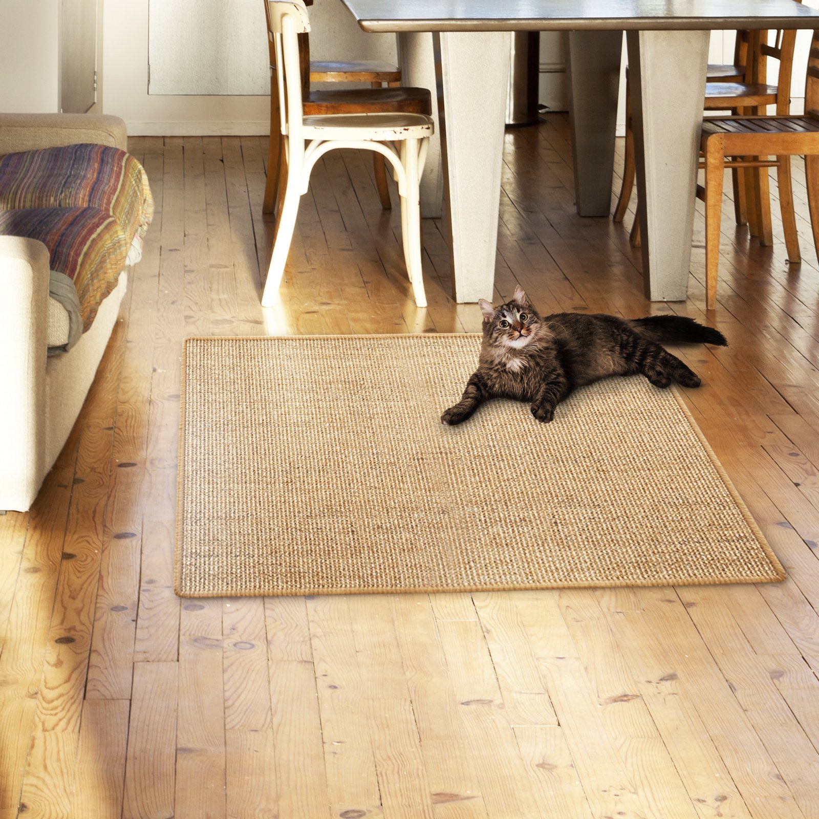 Kratzmatte Für Katzen Aus Sisal - Meowtivation 50x30cm Orange