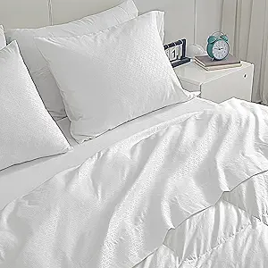 SLEEP ZONE Bedding Sheet Set, Ultra Soft Microfiber with Extra Deep Pockets, 4 Pieces Comfy Breathable and Cooling Sheet & Pillowcase Sets for Adults (White, King)
