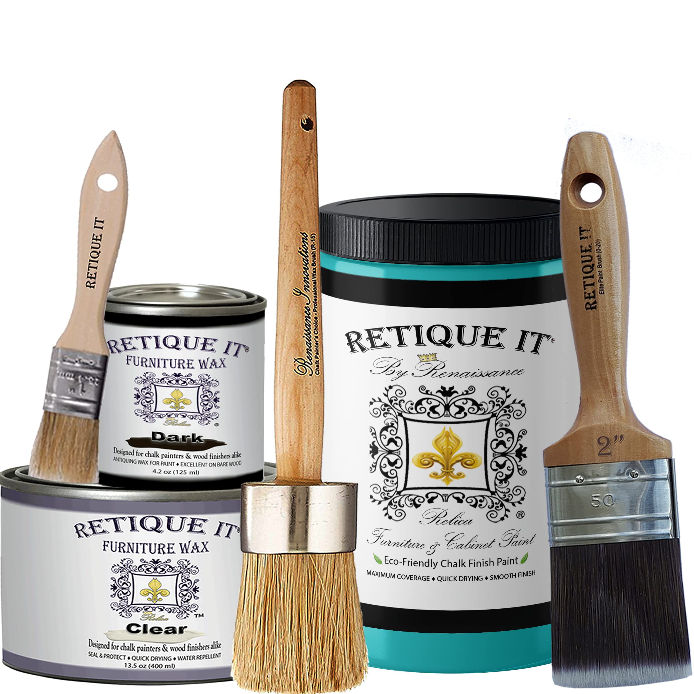 Retique It® Chalk Finish Paint by Renaissance - Non Toxic, Eco-Friendly Chalk Furniture & Cabinet Pa