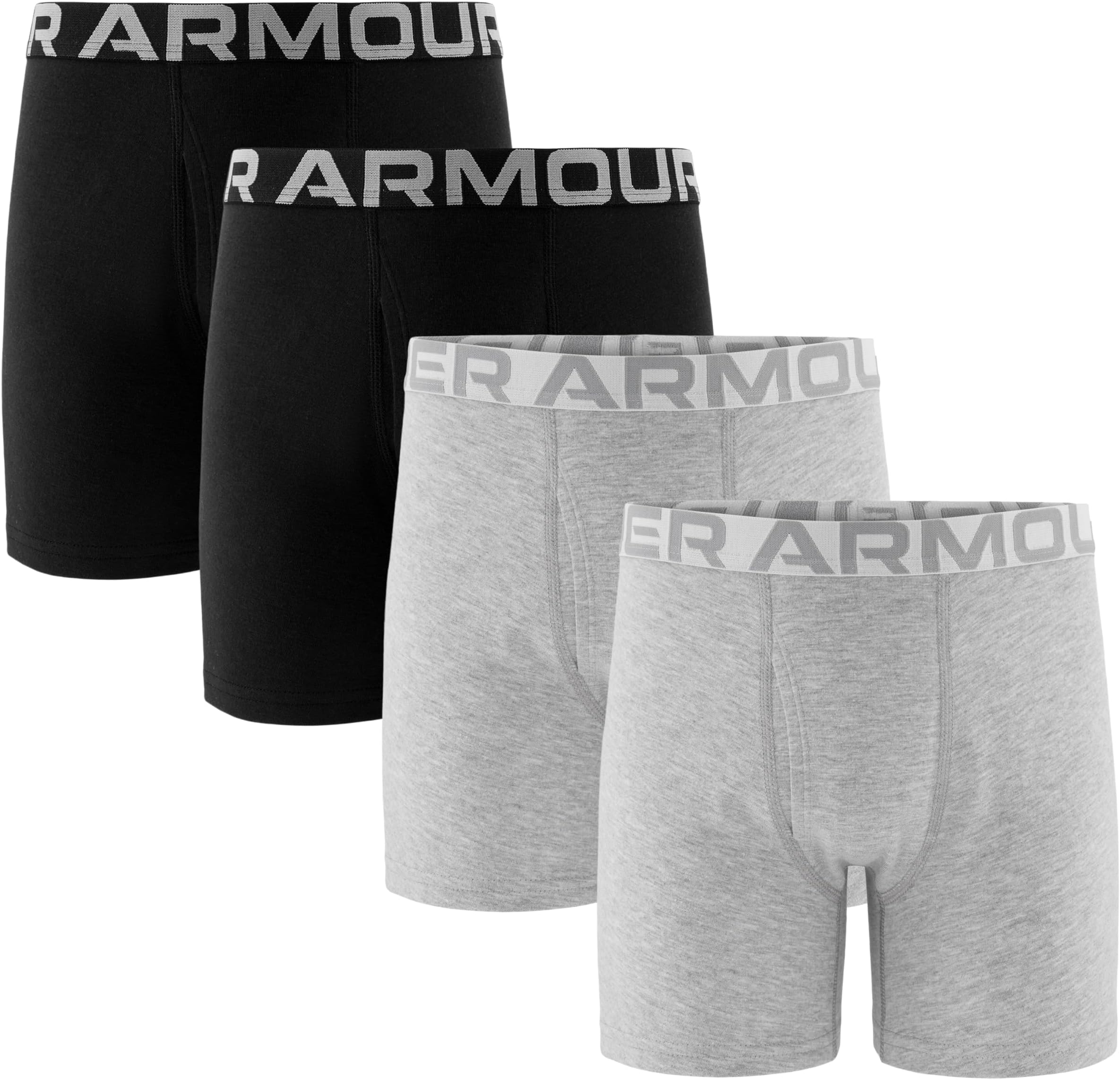 Under Armour Boy's Multipack Performance Cotton Boxerjock Brief, Lightweight & Smooth Stretch Fit