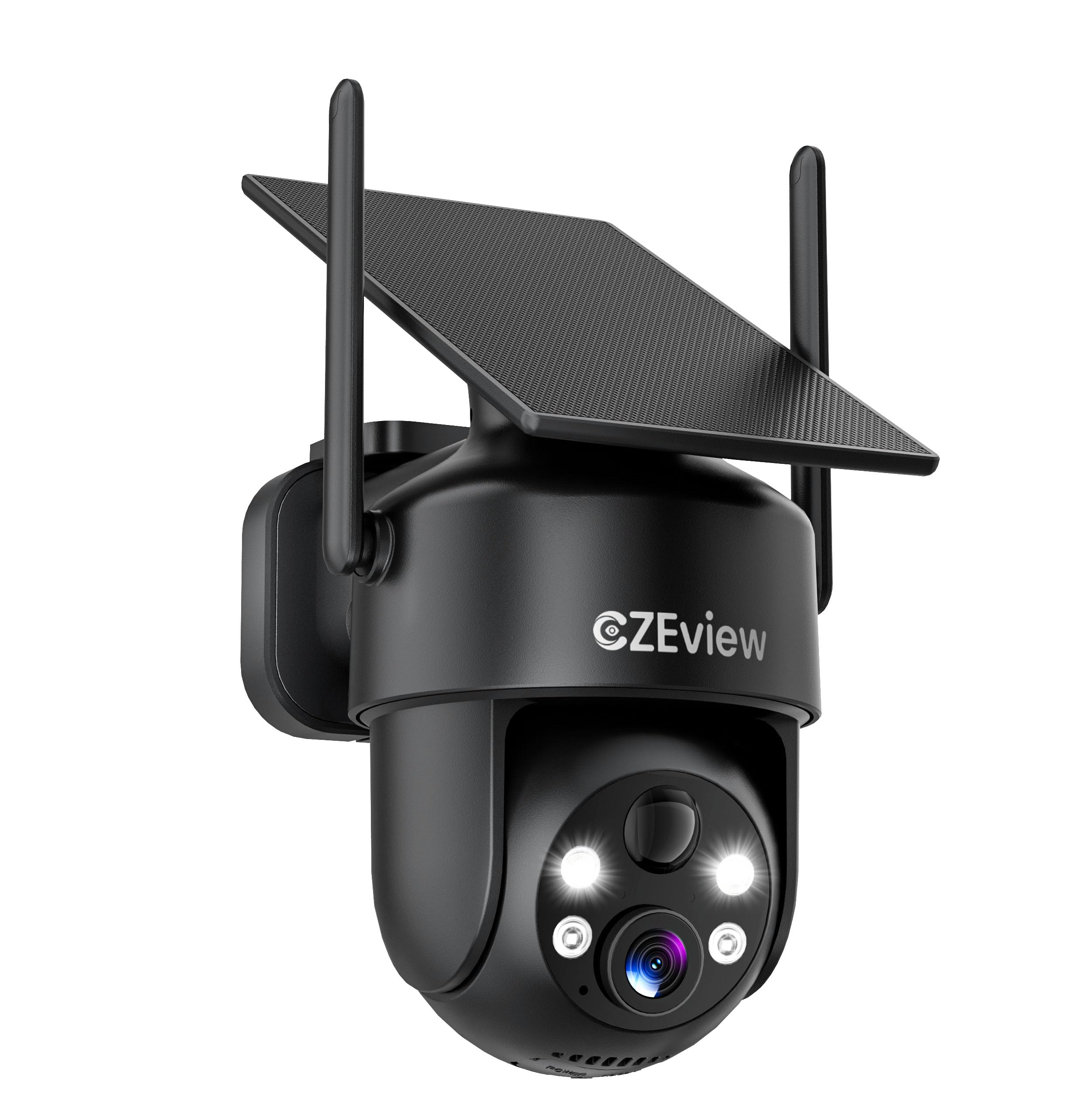 CZEview 2K 3MP Überwachungskamera Aussen Akku Solar, Kabellos, 360° PTZ Kamera Außen, Farb-Nachtsicht, Intelligente Erkennung