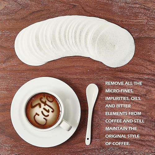 Miniatura 5 de Filtros de café para percolador, filtro de papel de café desechable de 3.75 pulgadas, 200 filtros de café de disco para percolador Bozeman (blanco)