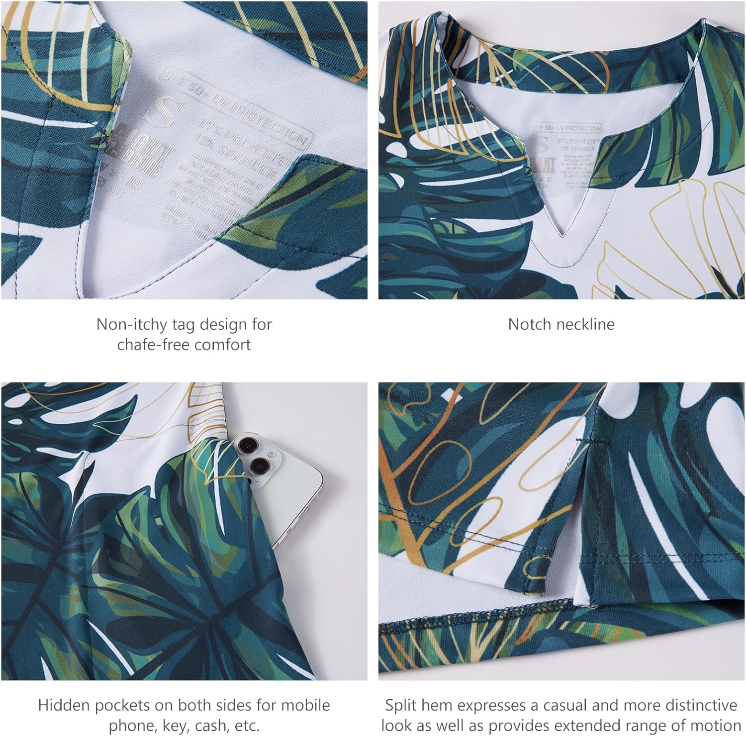 Lightbare Women’s 3/4 Sleeve Dress with Pockets UPF 50+ Casual Sun Dress Breathable Quick Dry for Beach Hiking Outdoors Party - Image 5