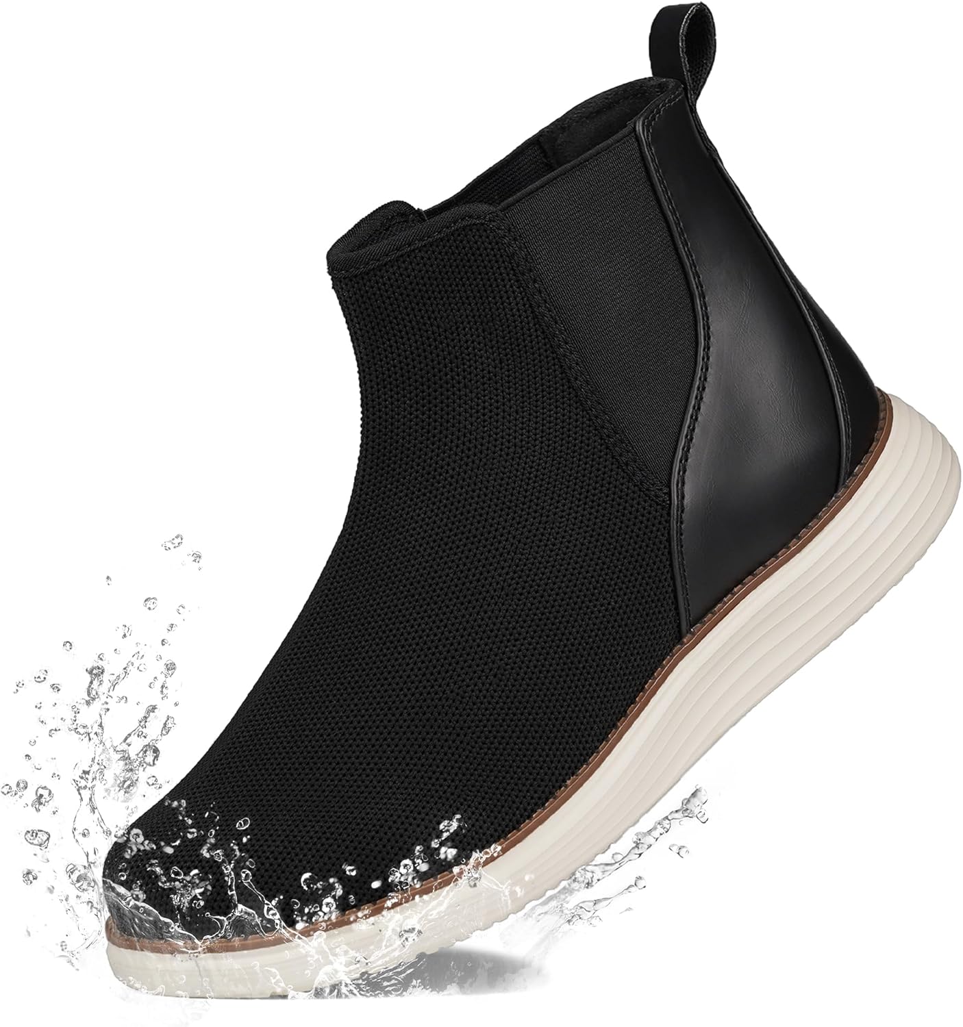 Product image of Women's Wide Toe Waterproof Chelsea Orthopedic Boots Ankle Slip on Booties Low Heel Comfortable Flat Lightweight Walking Boots