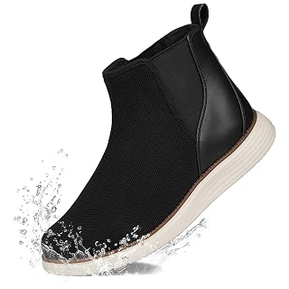 Women's Wide Toe Waterproof Chelsea Orthopedic Boots Ankle Slip on Booties Low Heel Comfortable Flat Lightweight Walking Boots - Amazon product rated Grade A