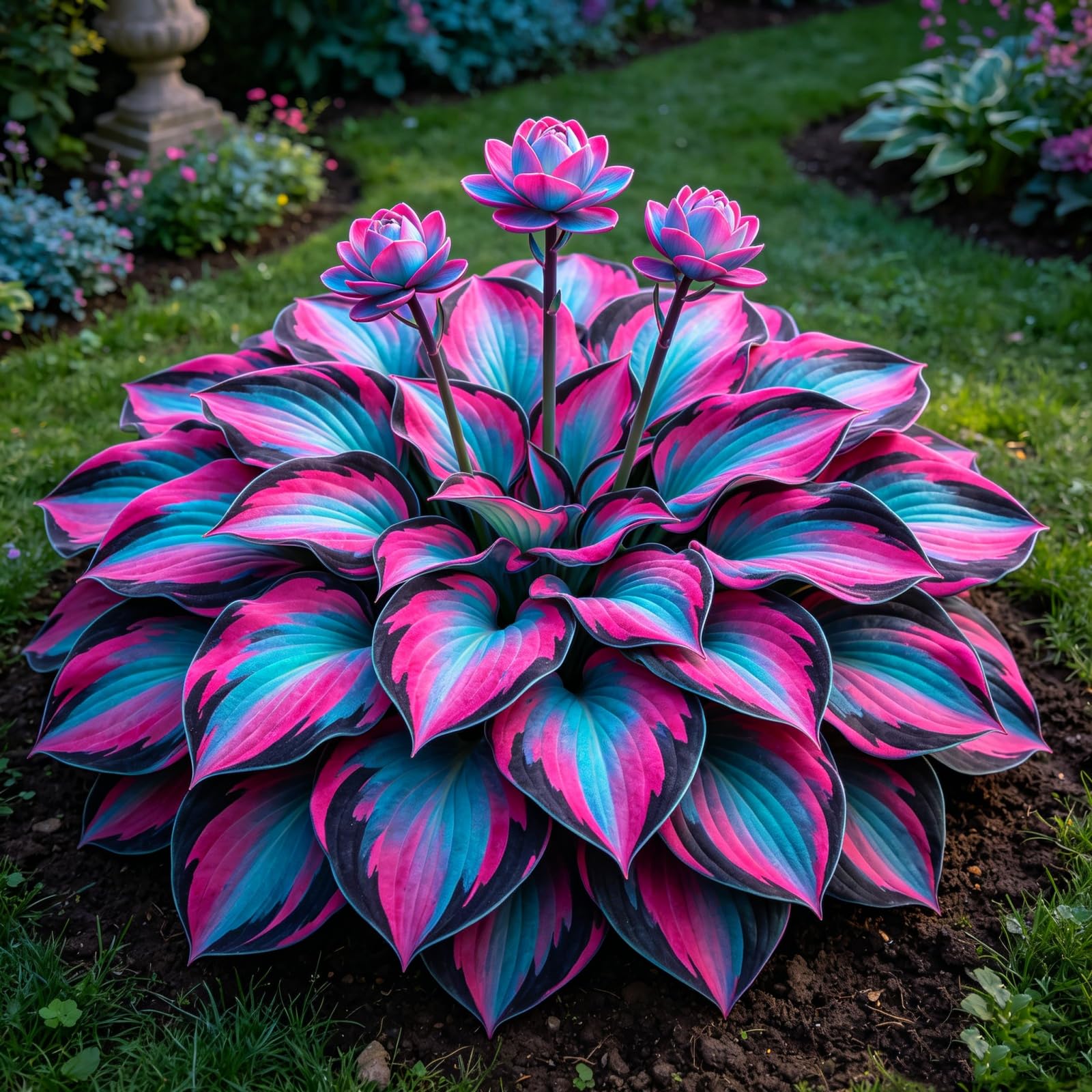 Perennial Hosta Bulbs for Planting UK-Rare-Excellent Display-Large Brilliant-Grow Well-Perfect for Garden Decoration-6bulbs-D