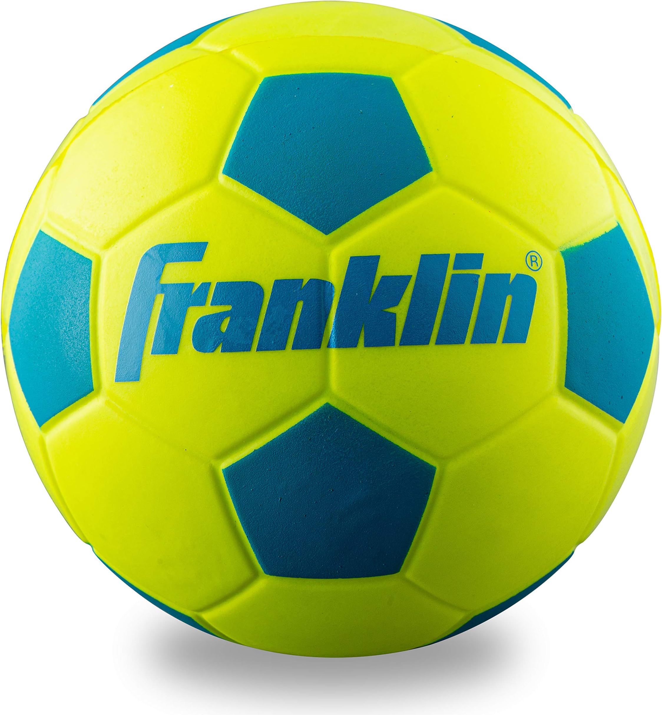 Franklin Sports Kids Foam Soccer Ball - Mini Soft Foam Youth Soccer Ball - Indoor + Outdoor Toy Soccer Ball for Kids - Probrite 6.5" Mini Foam Ball - Soft Backyard + Practice Toy Ball - Yellow