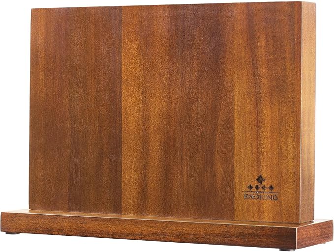 Magnetic Knife Block, Universal Knife Holder Stand with Strong Enhanced Magnets for Safe and Multifunctional Knife Storage, 12.5-In Acacia Wood Knife Holder for Home Kitchen