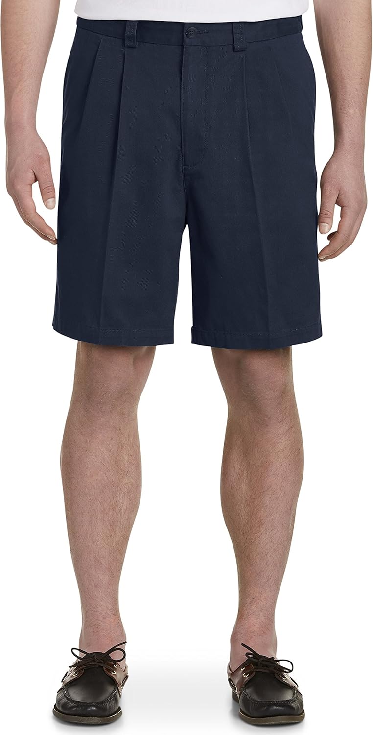 Harbor Bay by DXL Big and Tall Waist-Relaxer Pleated Shorts at  Men’s Clothing store
