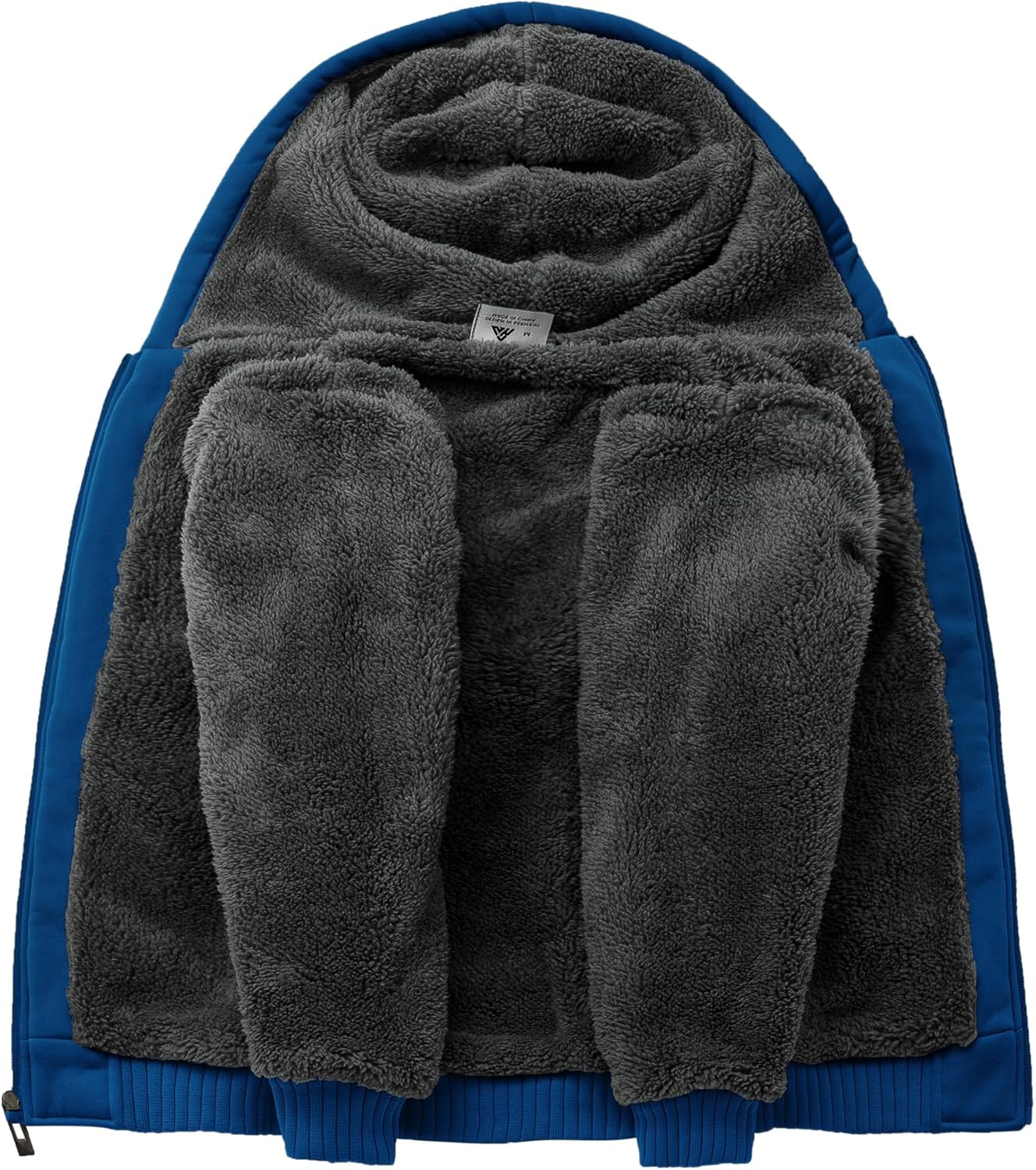 ZITY Boys Zip Up Hoodie Fleece Jacket Kids Sherpa Lined Sweatshirts Outerwear Unisex Warm Winter Coat 6-15 Years Old - Image 3