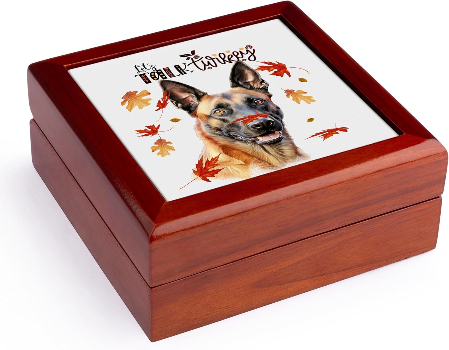 3dRose Thanksgiving Humor Funny Jewelry Box 7 x 7 inch with 4 inch tile