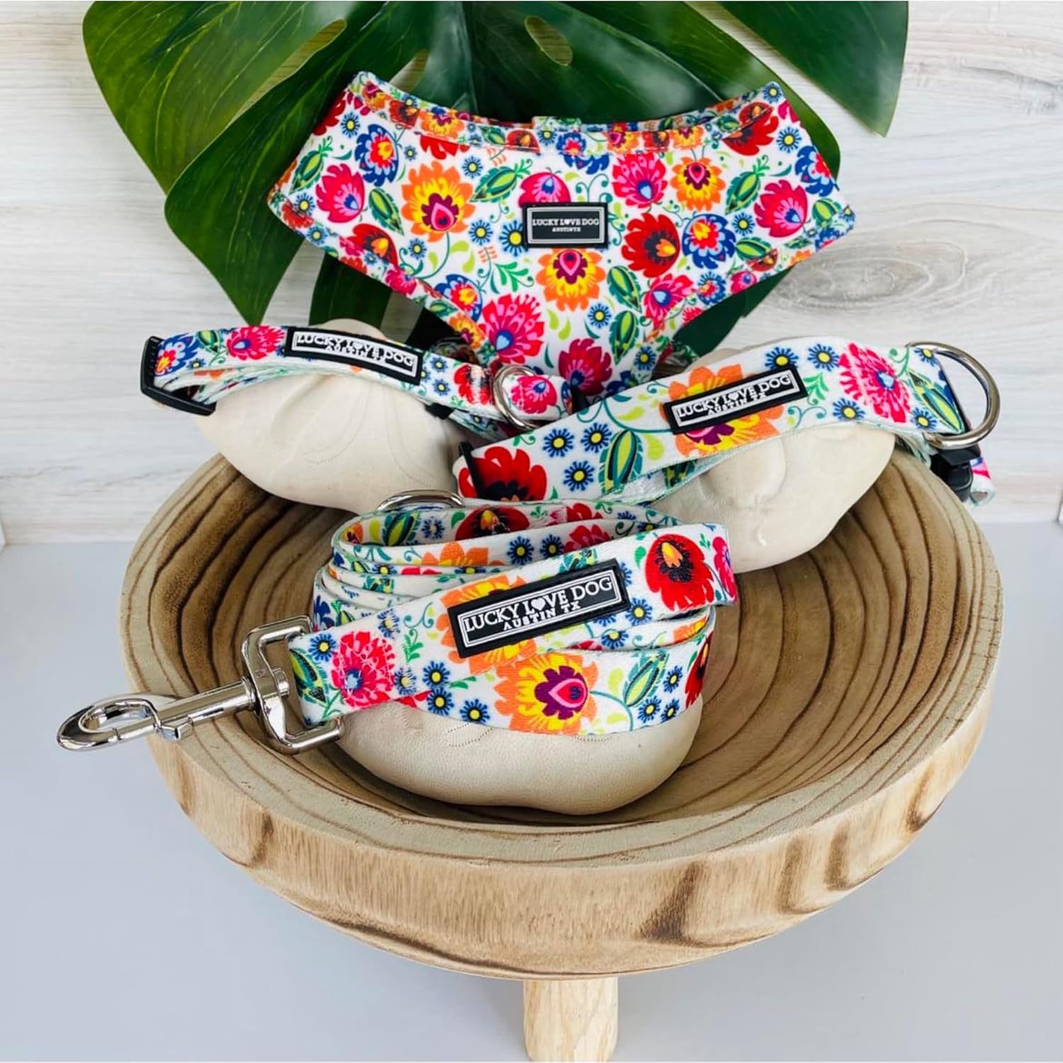 Lucky Love Dog - Easy Click Buckle Dog Collar with Leash Set Combo, Durable & Comfortable for Male & Female Dogs, Pet Collar for Small Dogs, Secure Fit - Ladybird Combo, Small