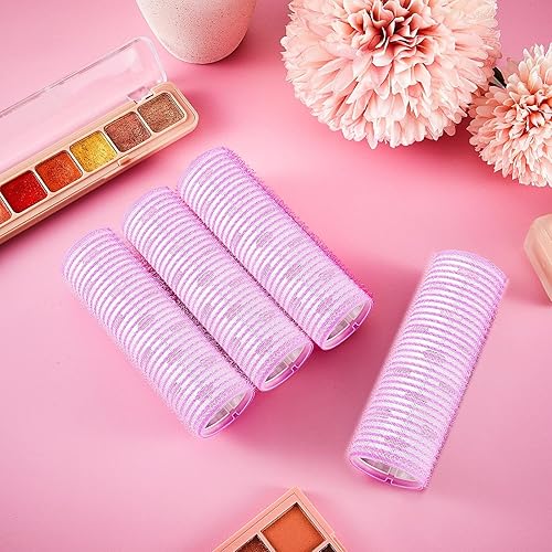 Miniatura 7 de WILLBOND 4 Piezas Rodillos para Cabello Largo para Flequillo Rizadores de Núcleo de Aluminio Rodillo Térmico de Autoagarre para Cabello Largo y