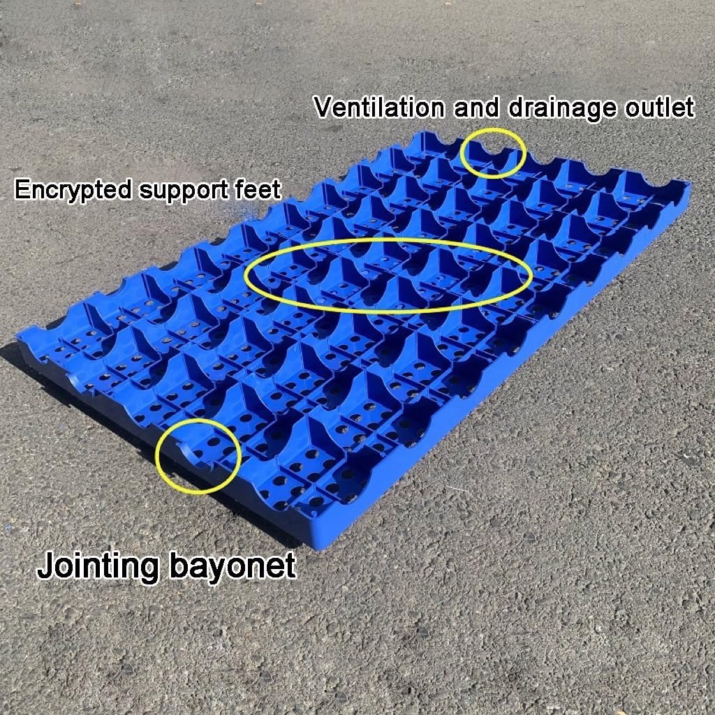 Lightweight Moisture-Proof Floor Pallets, Breathable Grid Ventilation Pallet, for Garage Supermarket Basement(60x30x3CM)