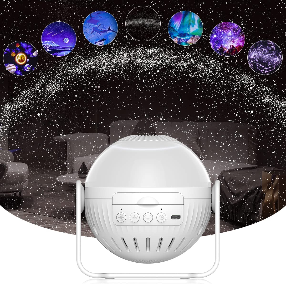 AVIAXO ABS Galaxy Projector,Star Projector For Bedroom,Star Night Light