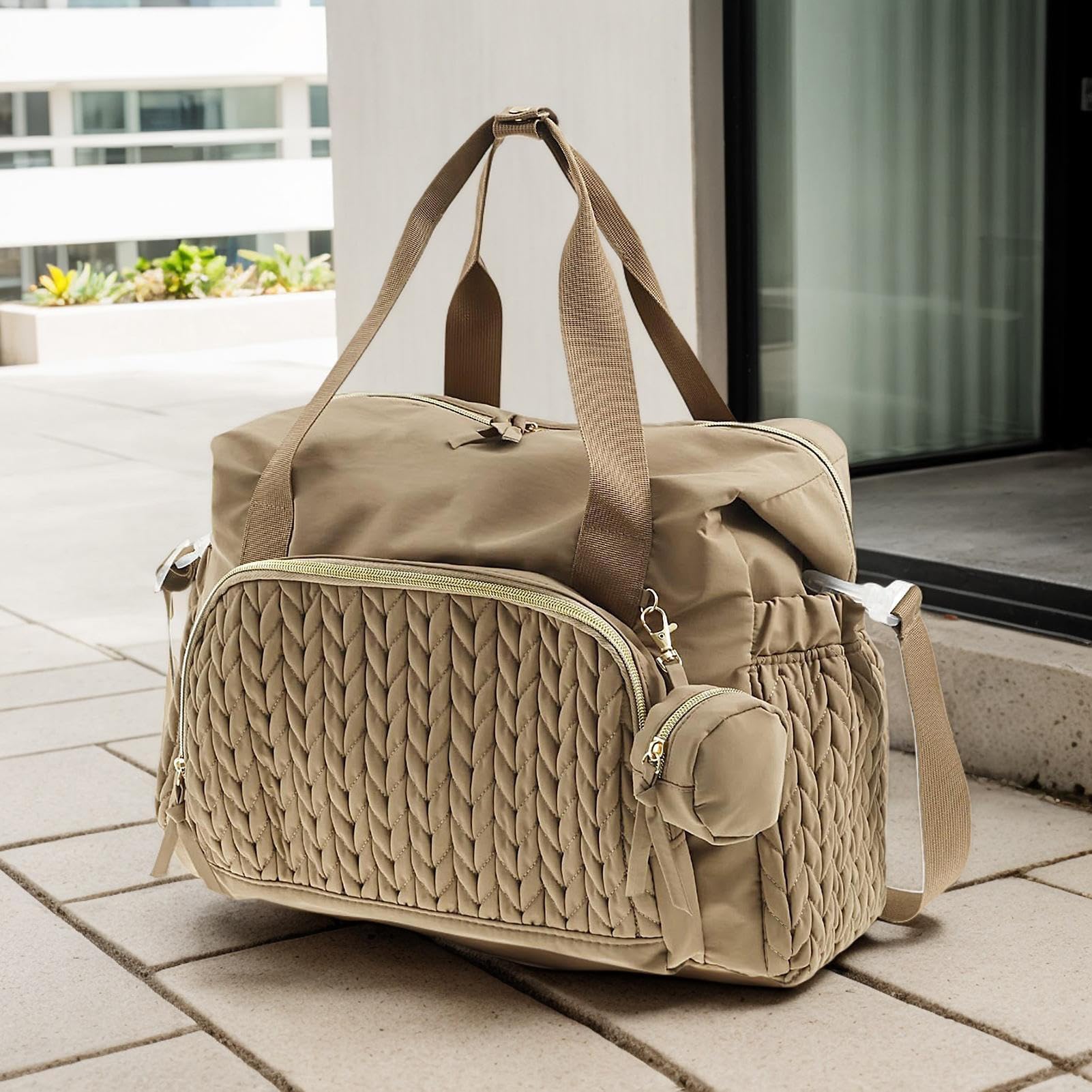 Borsa per pannolini da viaggio, borsa a tracolla, borsa per pannolini per bambini, grande capacità con ciuccio, borsa per il lavoro portatile, zaino, accessori per bambini per la casa, i viaggi