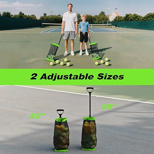 Miniatura 6 de Tolva de pelota de tenis ligera Capacidad para más de 50 pelotas de tenis o más de 40 pelotas de pickleball Recogedor de pelotas de tenis