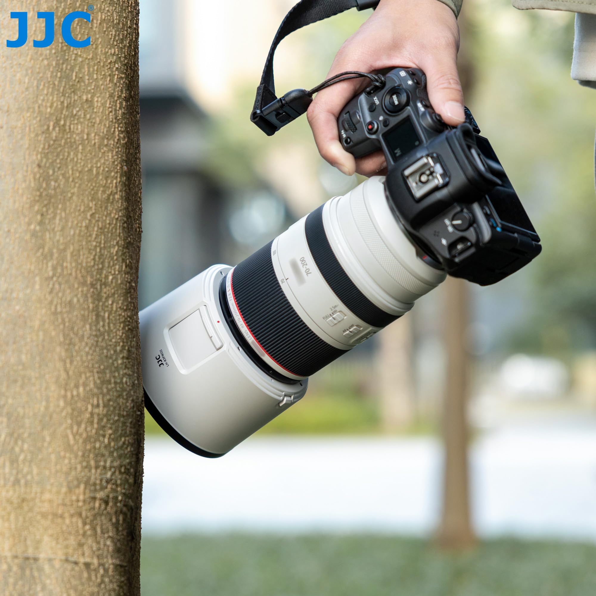 JJC Paraluce compatibile con obiettivo Canon RF 70-200mm F2.8 L IS USM | RF 100-500mm F4.5-7.1 L IS USM, finestra filtro, adatta per filtro e tappo da 77 mm, sostituisce ET-83FWIII