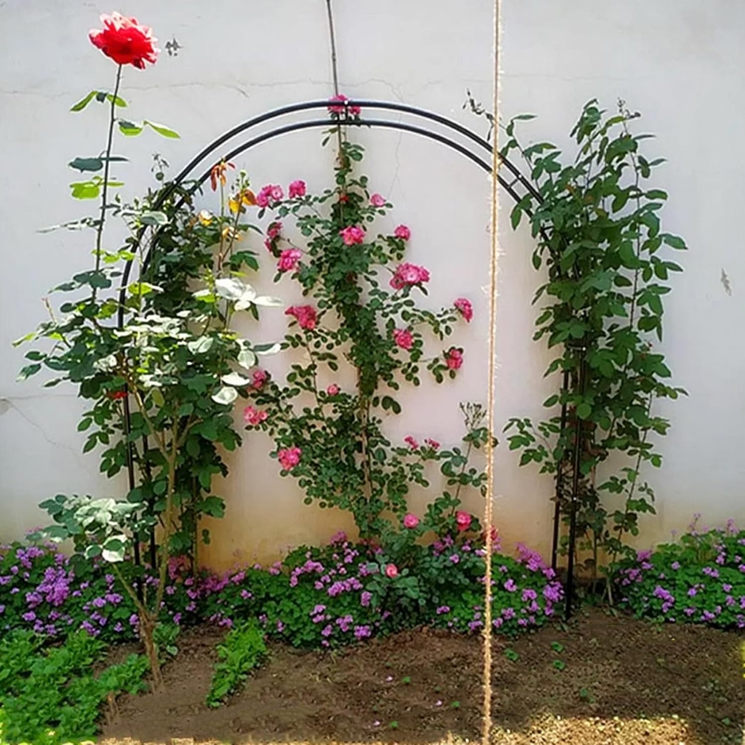 楽天市場】COSTWAY ガーデンアーチ 鉄製 バラアーチ 錆びない パイプ径