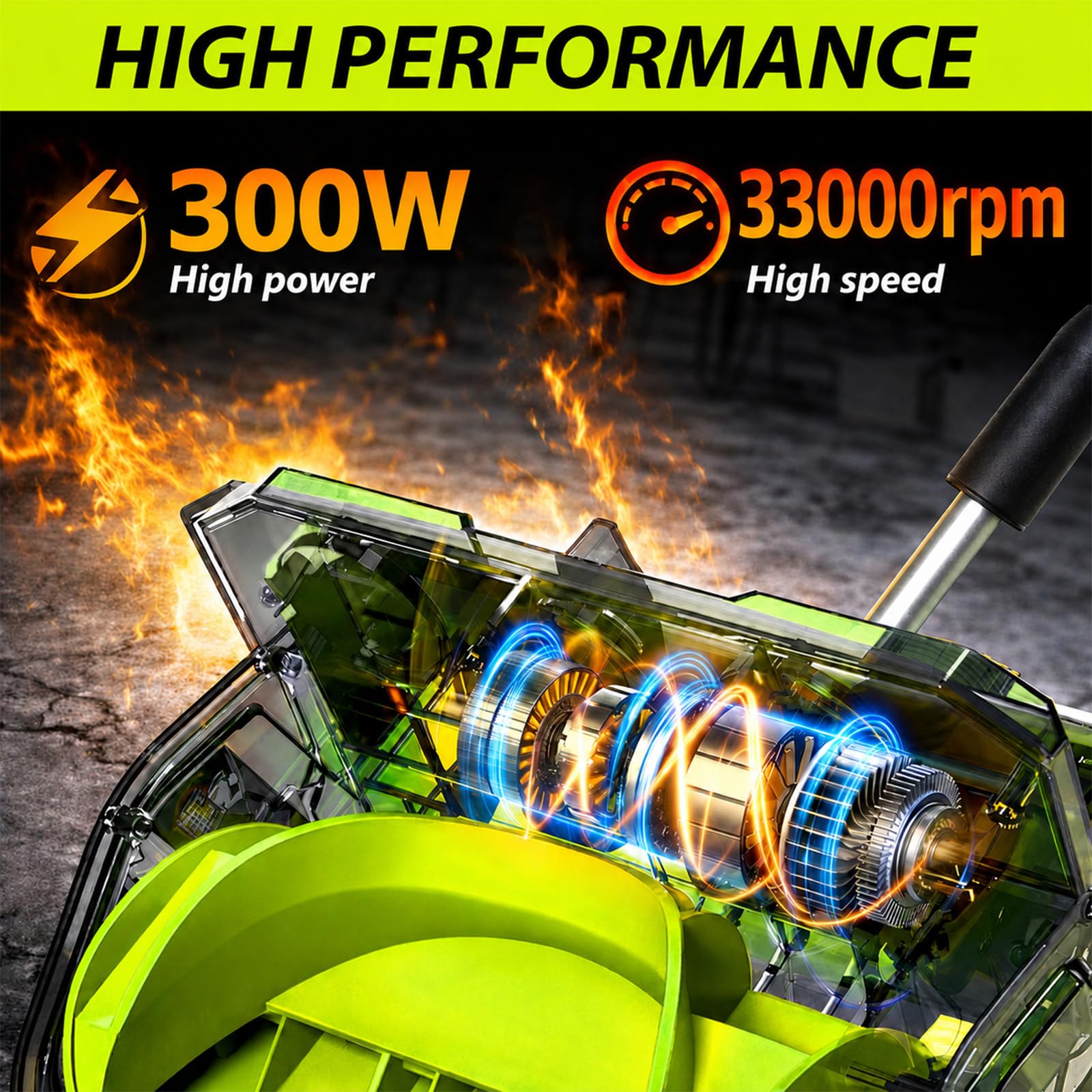 Łopata do Śniegu Brushless, 21 V, 25 cm, Zasięg Wyrzutu 8 m, ±30° | Odśnieżaj bez Kabla dzięki 2 Akumulatorom 3,0 Ah, Wyrzutowi aż do 8 m i Regulacji Kierunku na Podjazdach, Tarasach i Schodach