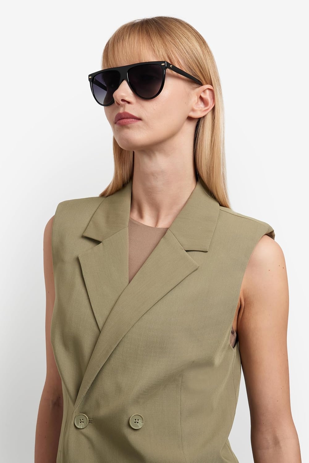 Carrera Womens 3055/S Rectangular Flat Top Sunglasses