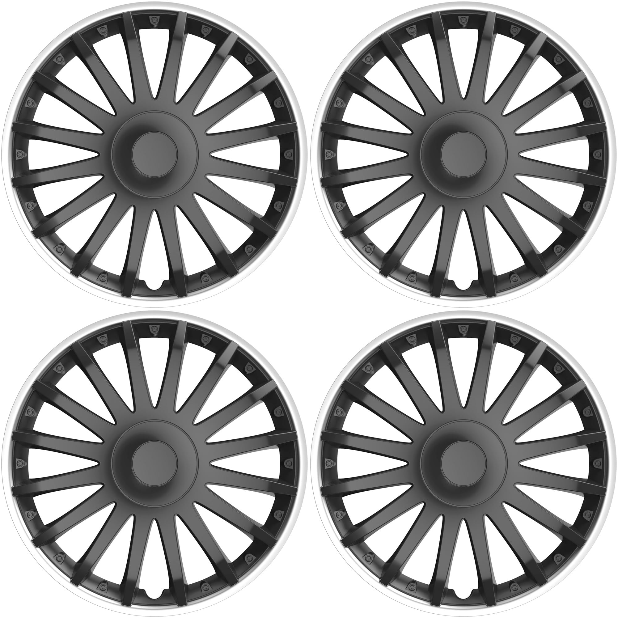 Versaco Car Wheel Trims LUXURY14 - Silver 14 Inch 15-Spoke - Boxed Set of 4 Hubcaps - Includes Fittings/Instructions — view 22